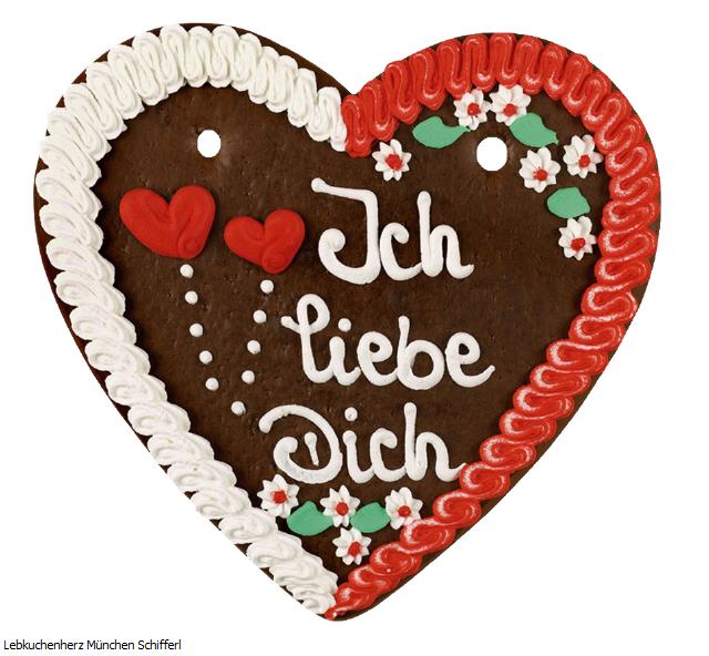 Lebkuchenherzen Ich liebe dich 36 x 34 cm