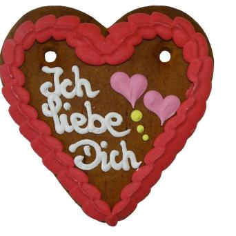 Lebkuchenherz Ich liebe Dich 13 x 14 cm